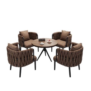 Industrial Style Coffee Shop <b>Sofa</b> Set Metal Frame High-Density Foam Durable Restaurant Furniture - Product Image 5