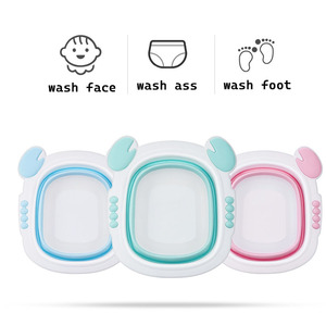 Mignon crabe en plastique épaissi pliant lavabo pour enfants personnalisé <span class=keywords><strong>rétractable</strong></span> ménage bébé lavabo - Product Image 3