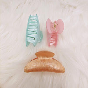 Molletta da donna in stile dolce mezza-Updo e coda di cavallo per capelli Fascinator all'ingrosso in acrilico con motivo in marmo per feste - Product Image 6