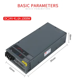 Smps גבוהה באיכות 1000W Ac Dc אספקת חשמל 24v פלט יחיד מתג כוח אספקת חשמל אספקת יחידות S-1000-24