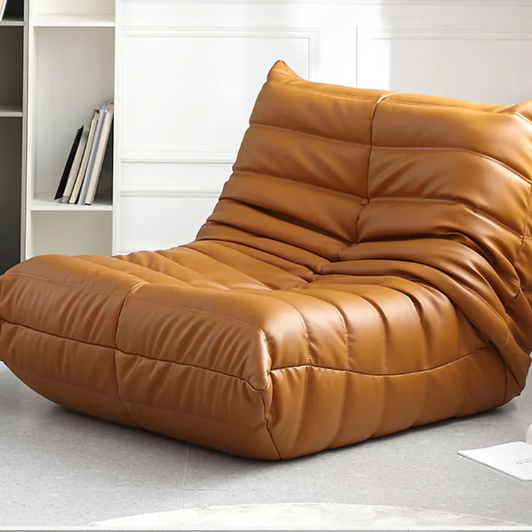 Bequemer Lounge Sofa Recliner Lazy Couch Klappstuhl Kissen Stoff Tragbarer Bodens ofas Stuhl