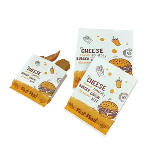 Grease Resistant Fry Chicken Bag Food Grade Grease Proof Fast Food French Fries Goodfood Style Paper Bag