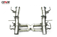 Sistem Knalpot Catback Downpipe Performa Suara Aktif Kustomisasi Pabrik dengan Ujung Serat Karbon untuk Ferrari SF90 3.9T