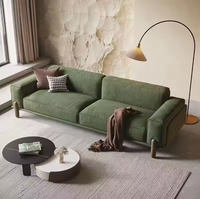 Canapé de salon modulaire carré simple et moderne en tissu anti-rayures de luxe italien, avec blocs en éponge en rangées droites