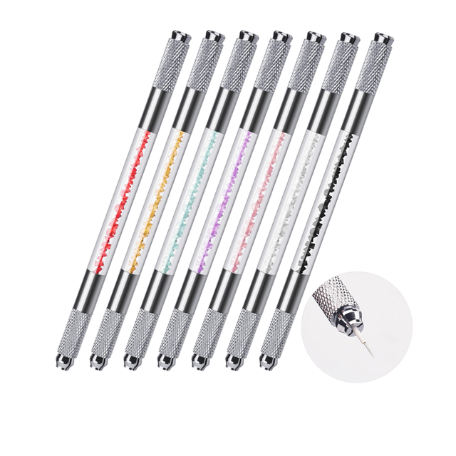 Double Sided Micro-blade Handle Microblading Pen for PMU Lips Eyeliner Embroidery Eyebrow Microblading Tool