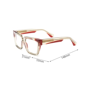Thời trang nam Kính mắt Frames mang nhãn hiệu cho phụ nữ các nhà sản xuất quá khổ Kính mắt <span class=keywords><strong>2025</strong></span> vuông khung kính mắt - Product Image 4