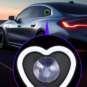 Lumière <span class=keywords><strong>d</strong></span>'ambiance <span class=keywords><strong>d</strong></span>écorative universelle en forme de cœur, contrôlée par application USB, à changement de couleur, pour fenêtre triangulaire de <span class=keywords><strong>voiture</strong></span> - Product Image 2