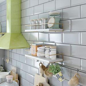 2-Piece Wall-Mounted Wooden <strong>Storage</strong> Shelf Iron Metal Frame <strong>Towel</strong> <strong>Rack</strong> for Home Use-for Bathroom Bedroom Living Room Kitchen - Product Image 3