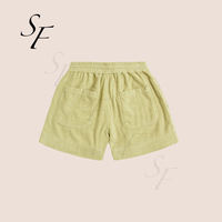 Shorts d'été décontractés pour hommes, écologiques, en tissu de velours côtelé 100% coton biologique, style hawaïen, respirants et à séchage rapide