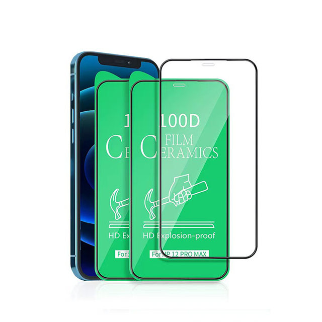 100D Full Glue Silk Anti-Scratch PMMA Ceramic Screen Protector Film Guard for iPhone 11 12 13 14 E Pro Max Plus Mobile Phones