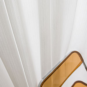 Rideaux en lin blanc transparent pour salon, longueur 84 pouces, œillets semi-transparents, équilibre, rideau en dentelle d'intimité - Product Image 6