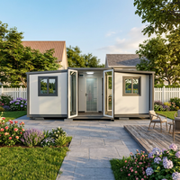 Maison conteneur préfabriquée extensible GUOWEI GW-40E 20ft 40ft avec 2 chambres, 1 salle de bain, 1 cuisine, prête aux ouragans, à faible coût