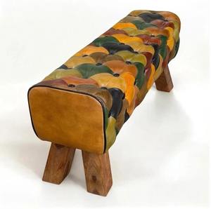 Banco de Cuero Premium con Estructura de Madera Resistente, Diseño Elegante, Asiento Cómodo, Perfecto para Sala de Estar o Dormitorio - Product Image 4