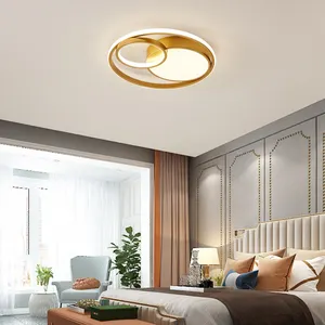ダイニングルームの寝室のためのリモコン調光可能な60W丸型PVCシーリングライト付きのモダンなLEDシーリングランプ器具