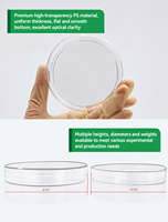 Disposable Sterile Bacterial Petri Dish 35/60/70/90/100/150mm PS Plastic DNase RNase Free for Microbiology Lab Cell Culture Dish