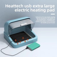 Boîte d'incubation pour perroquets en plastique avec chauffage USB, contrôle de la température tricolore, 38 trous de ventilation, forme carrée, pour l'élevage des oiseaux