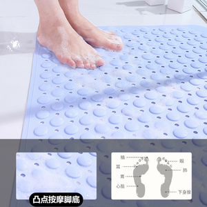 New Design Bathtub Shower <b>Mats</b> <b>Extra</b> <b>Long</b> Non-slip Rubber <b>Bath</b> <b>Mat</b> Shower Massage <b>Mat</b> With Drainage Hole Strong Suction Cup - Product Image 5