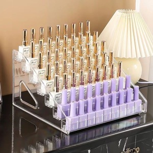 2025 New Design Nail Polish <b>Shelf</b> Transparent Acrylic Multi Layer Display Stand Cosmetics Nail Polish Storage Rack for Salon - Product Image 4