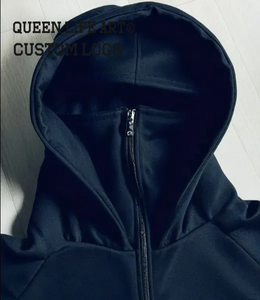 Verdant Strokes 2025: Balaclava con Zip Personalizzabile con LOGO, in Cotone <span class=keywords><strong>Blu</strong></span> Navy, Maschera Facciale, Protezione dal Freddo - Product Image 6