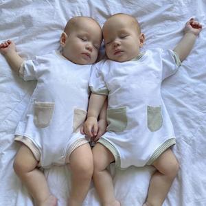 Mono de Manga Larga de Algodón Suave para Bebé, Estilo Francés, con Bolsillos Acanalados - Product Image 5