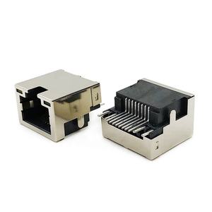 Nhà Máy Bán buôn CAT5e CAT6 che chắn <span class=keywords><strong>RJ45</strong></span> bù đắp Mạng SMT wih LED 90 độ Modular Jack <span class=keywords><strong>PCB</strong></span> 8P8C Ethernet ổ cắm LCP - Product Image 1