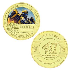 5 Monedas Conmemorativas de Metal con Diseño de Transformers, Temática de Películas Americanas, Bumblebee, Monedas de Oro, Colección Conmemorativa - Product Image 5
