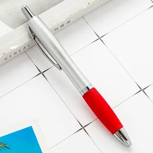 Penna a sfera di plastica dell'hotel stampata Logo su ordinazione della penna a sfera del regalo di promozione della penna semplice economica calda
