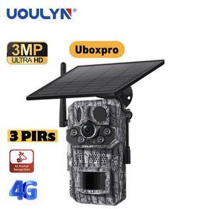 Sistem Kamera Keamanan Nirkabel Pintar Tenaga Surya Bertenaga Baterai UboxPro 3Mp Outdoor Tersembunyi untuk Berburu, Daya Rendah, Jaringan Kartu SIM 4G EU - Product Image 1