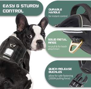 Chaleco para perros de muestra gratis con forro transpirable y asa acolchada para un control cómodo en ropa táctica para perros al aire libre - Product Image 4