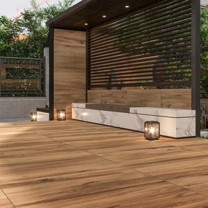 Carrelage de sol extérieur aspect bois 600x1200mm, épaisseur 18mm, pour villa et jardin, <span class=keywords><strong>dalle</strong></span> de pavage haute dureté anti-taches pour aménagement paysager - Product Image 1
