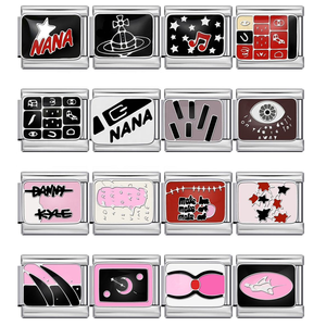 เครื่องประดับชุบแพลตตินั่ม 9 มม. ดีไซน์อิตาเลียน รุ่น Dark Series ลายไข่นก กันน้ำ ทันสมัย พร้อมจี้สแตนเลสแบบ Cross Eye  มีจำหน่ายแล้ว - Product Image 2