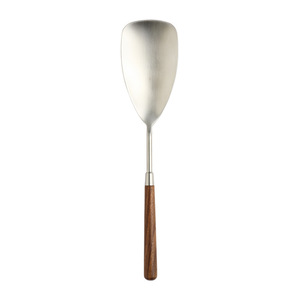 Ensemble d'ustensiles de cuisine Shiny-Jh en acier inoxydable 304 avec manche en noyer, spatule, louche à soupe, antiadhésif, 5 pièces - Product Image 5