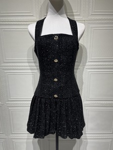 Vestidos de Punto con Cuello Halter y Hebilla Dorada Ajustable para Mujer, Nueva Colección, Moda - Product Image 6