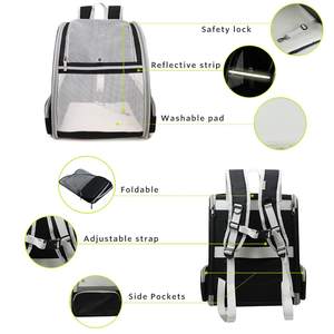 Mochila portátil <span class=keywords><strong>para</strong></span> mascotas al aire libre, cabina transparente de burbujas con sistema de ventilación dual, bolsa de viaje <span class=keywords><strong>para</strong></span> perros, avión - Product Image 3