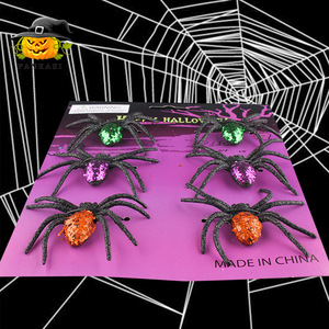 Decoraciones de Halloween, 6 Piezas de Arañas de Plástico Multicolores, Accesorios para Fiestas en Interiores y Exteriores, Hechas en China - Product Image 2