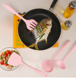 Juego de Utensilios de Cocina de Silicona de 5 Piezas, Espátula y Cuchara de Silicona Antiadherentes, Ecológicos, Color Rosa, APEX KITCHENWARE, Herramientas de Cocina - Product Image 6