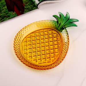 Piatto in Vetro Personalizzato a Forma di Ananas, Stoviglie Promozionali per Yogurt, Insalata, Caramelle, Frutta e Snack - Product Image 1