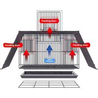 Cage à lapins pliable en métal, 4 portes, espacement des barres de 1 cm, montage facile, convient aux cochons d'Inde et aux chinchillas, 4 couleurs, 3 tailles
