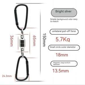 Portachiavi magnetico personalizzato in metallo con puntina magnetica magnetica per l'industria di aspirazione magnetica portachiavi magnetici in metallo portachiavi permanenti magneti - Product Image 4