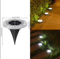 Lampes solaires LED d'extérieur étanches pour pelouse, marches, escaliers, éclairage paysager et jardin
