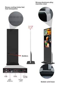 Reproductor de publicidad de piso a techo de 55 pulgadas, equipo de pantalla táctil, pantalla LCD HD interior, proyecto de señalización digital de desplazamiento - Product Image 2