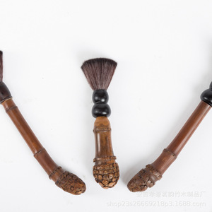 Cepillo para tetera de raíz de bambú con cerdas suaves, accesorio para la ceremonia del té, limpieza del hogar - Product Image 4