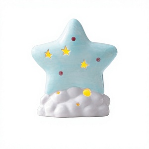 European Ceramic Star-shaped Christmas Ornament Night <b>Light</b> Eco-Friendly Birthday Gift Living Room Ornament <b>Sleep</b> Lamp - Product Image 5