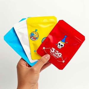 Bolsa de Mylar sellada de 3 lados personalizada, 3,5G-28G, embalaje de papel de aluminio, bolsas Ziplock a prueba de humedad y olores para gomitas, bolsa de plástico - Product Image 2