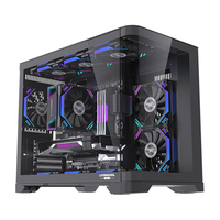 Ordinateur de bureau de jeu Lovingcool de haute qualité, tour ATX, verre trempé, effet lumineux RVB, ordinateur panoramique en métal pour le jeu