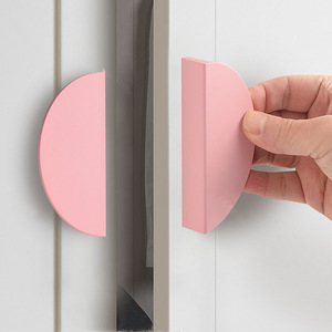 Furniture Handle And <b>Knob</b> Semi Circular Aluminum Alloy Scandinavian Style Cabinet Drawer Handles Easy Installation - Product Image 2