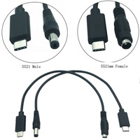 Câble de charge rapide USB Type C vers DC mâle 5,5x2,1 mm