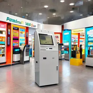 Netoptouch tùy chỉnh máy atm tự thanh toán kiốt tiền mặt và đồng xu chấp nhận tự dịch vụ đặt hàng kiosk thanh toán thẻ máy