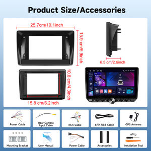 Autoradio Podofo 10'' 4+64G pour <span class=keywords><strong>Renault</strong></span> Trafic Opel Vivaro Nissan Primastar avec CarPlay/Android Auto sans Fil, Touches Piano, GPS et WIFI - Product Image 6