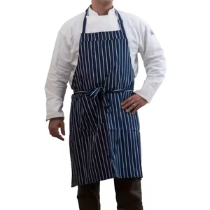 <span class=keywords><strong>Delantal</strong></span> de Cocina Impermeable y Resistente a las Manchas con Diseño Clásico a Rayas de la Mejor Calidad, <span class=keywords><strong>Delantal</strong></span> con Logotipo Personalizado, Conjunto de Uniforme de Chef - Product Image 2